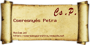 Cseresnyés Petra névjegykártya