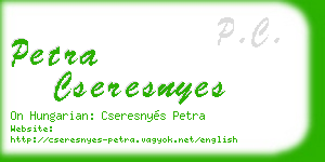 petra cseresnyes business card